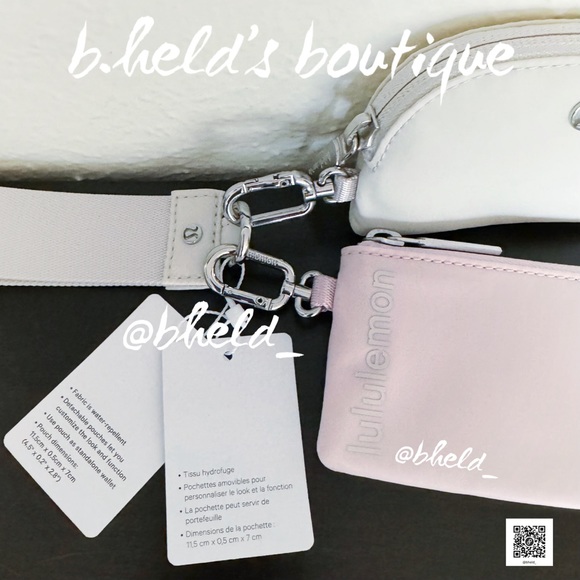 lululemon Dual Pouch Wristlet in White Opal/Flush Pink One Size Brand New NWT - Picture 4 of 15